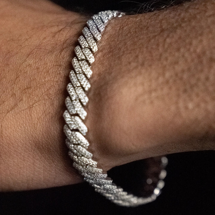 10mm VVS Moissanite Cuban Bracelet