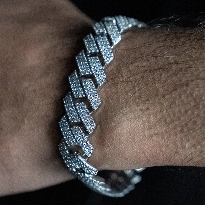 14mm VVS Moissanite Cuban Bracelet