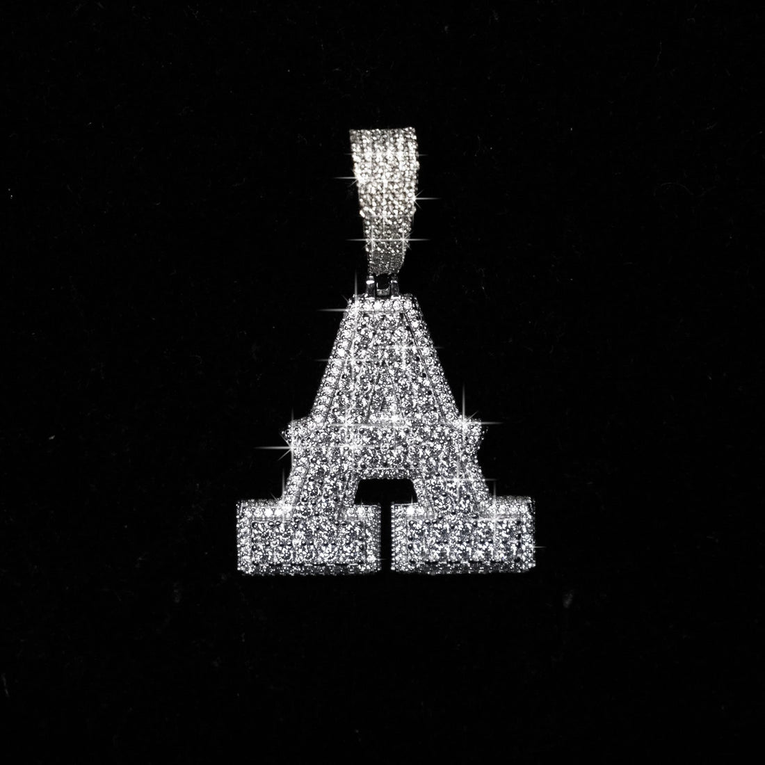 Custom Moissanite Single Letter Pendant