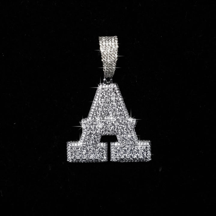 Custom Moissanite Single Letter Pendant
