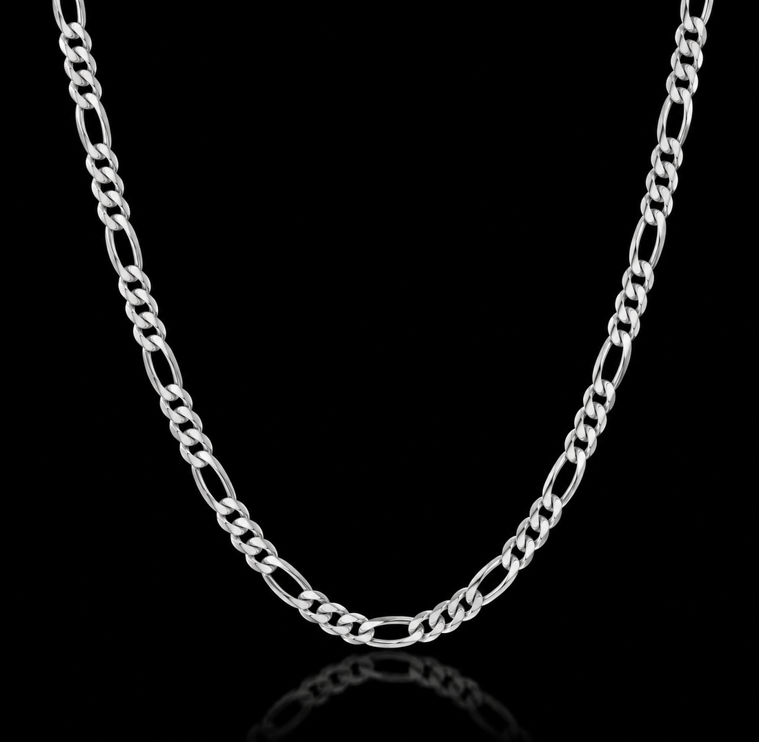 6.5mm-Silver Figaro