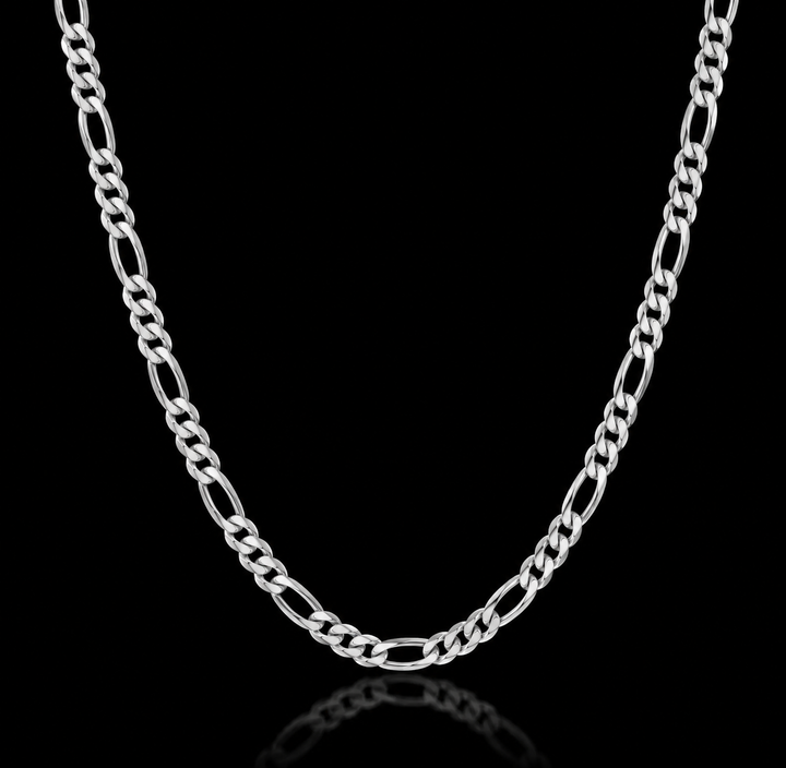 6.5mm-Silver Figaro