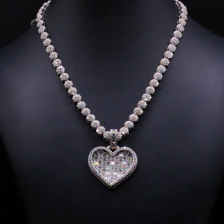 Honeycomb Chain + Baguette Heart