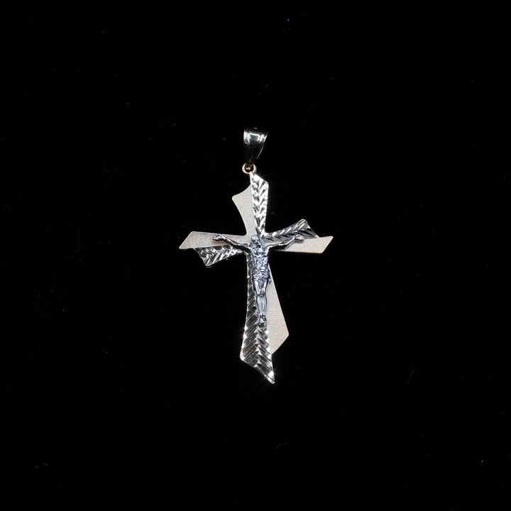 Jesus Cross Pendant "Leaf"