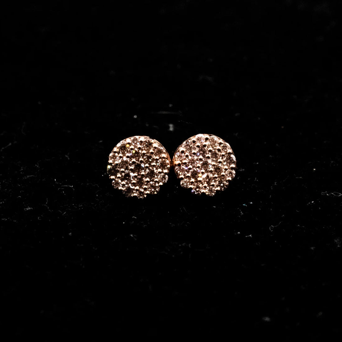Circle Earrings "Iced Rose"
