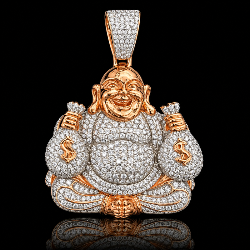 Lucky Buddha Pendant - Rose Gold