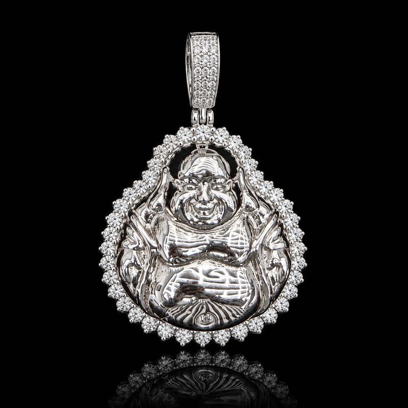Mini Laughing Buddha Pendant - Halo