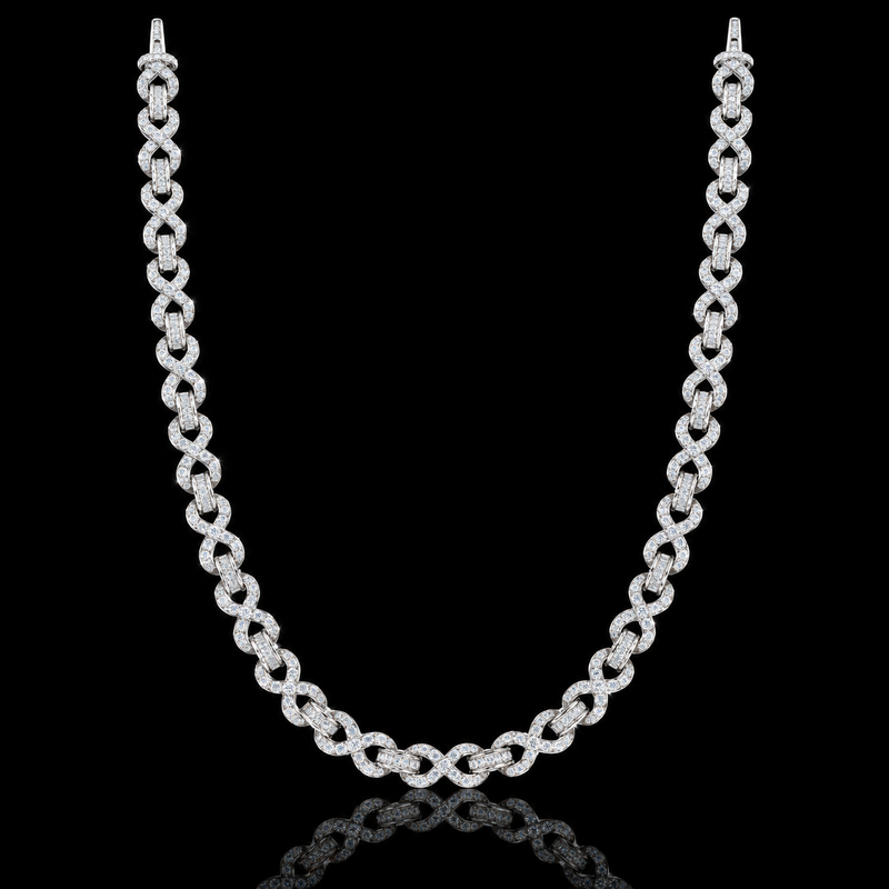 Moissanite Heartlink Chain - Long Chain