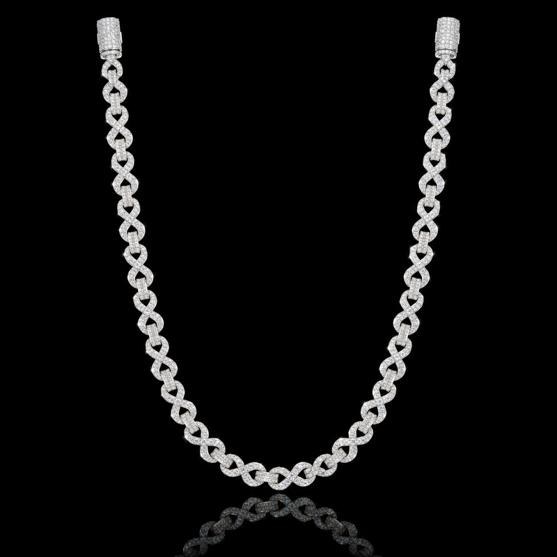 Moissanite Heartlink Chain - Medium Chain