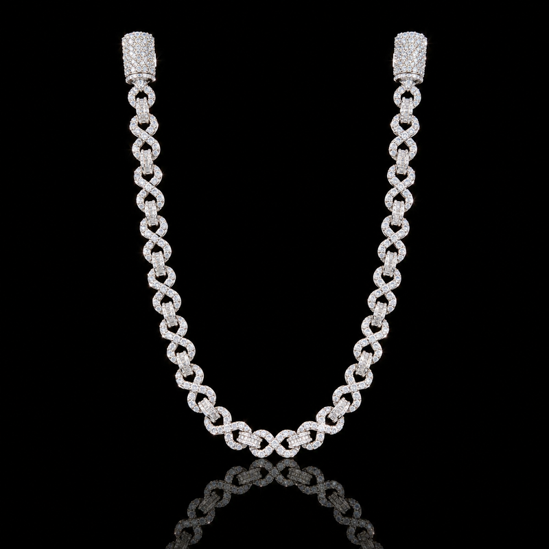 Moissanite Heartlink Chain - Medium Chain