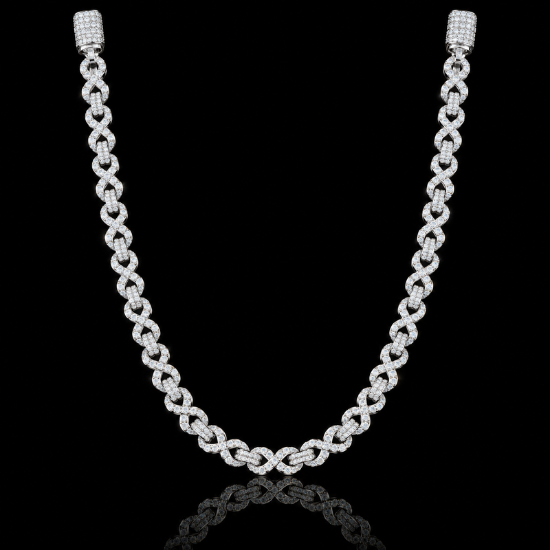 Moissanite Heartlink Chain - Short Chain