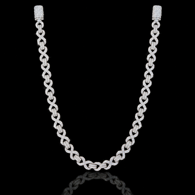 Moissanite Heartlink Chain - Short Chain