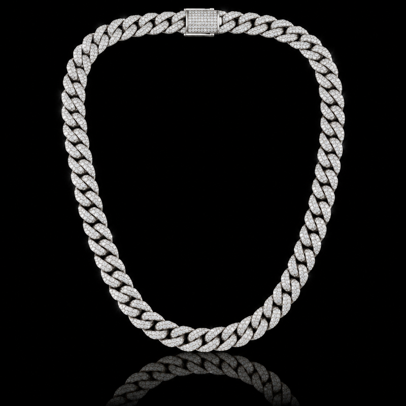 Premium Moissanite Cuban Link Chain - 12mm / 22"