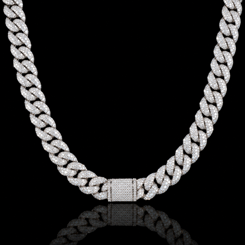 Premium Moissanite Cuban Link Chain - 16mm / 24"