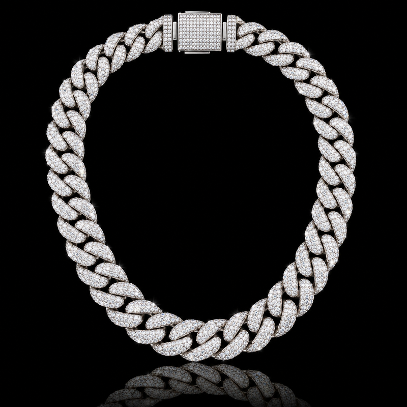 Premium Moissanite Cuban Link Chain - 16mm / 24"