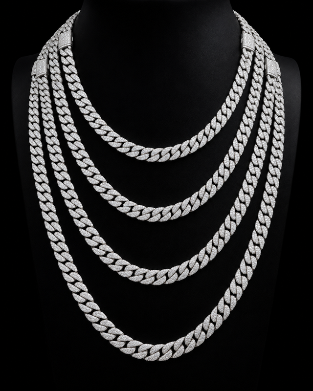 Premium Moissanite Cuban Link Chain - 12mm / 22"