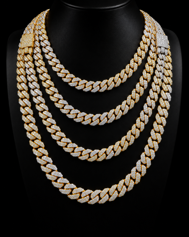 Premium Moissanite Cuban Link Chain - 14mm / 22"